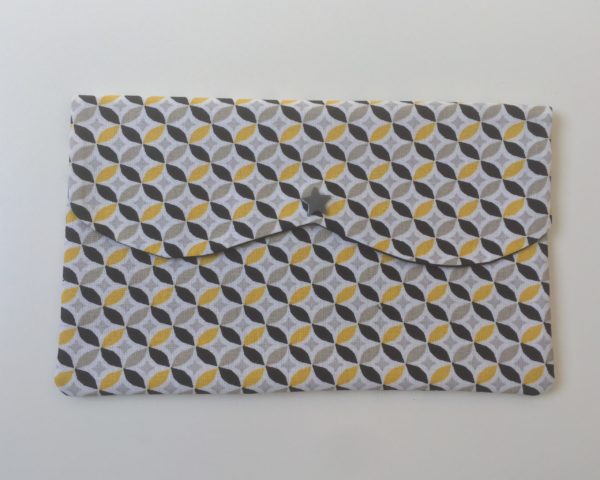 Pochette multi usages jaune blanc noir